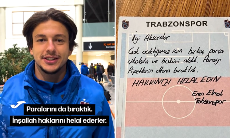 Trabzonsporlu oyunculardan gulumseten hareket